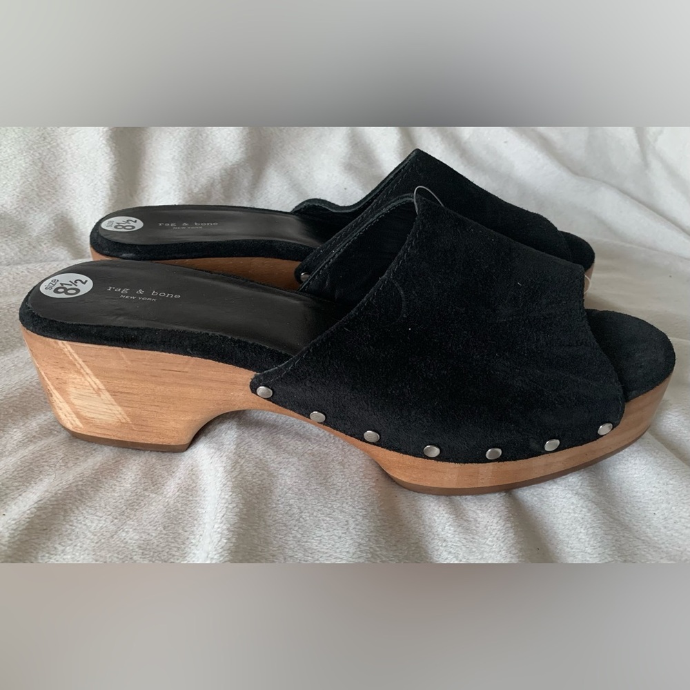 New Rag & Bone Mara Slip On Studded Platform Clog Slide Size US 9/39 - Picture 5 of 14